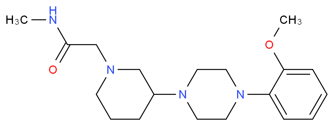 2-{3-[4-(2-methoxyphenyl)-1-piperazinyl]-1-piperidinyl}-N-methylacetamide_Molecular_structure_CAS_)