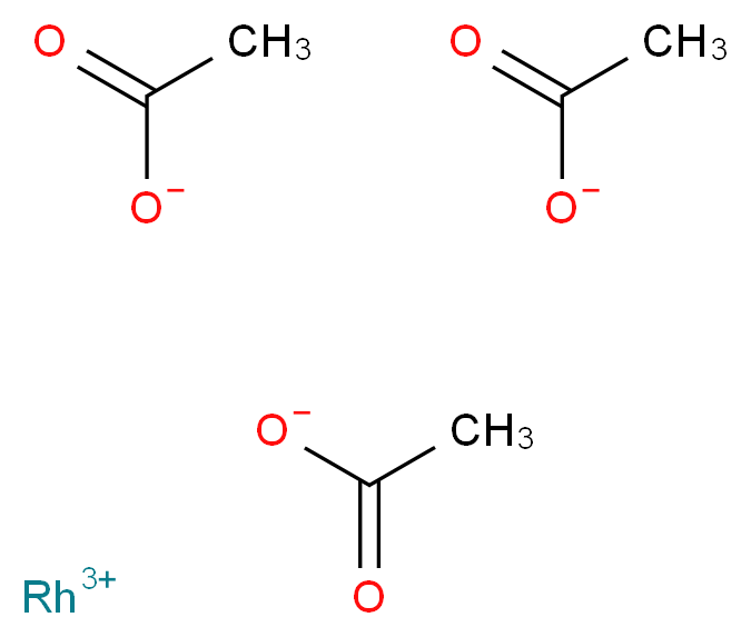 Hexa(acetato)-mu-oxotris(aqua)trirhodium(III) acetate_Molecular_structure_CAS_42204-14-8)