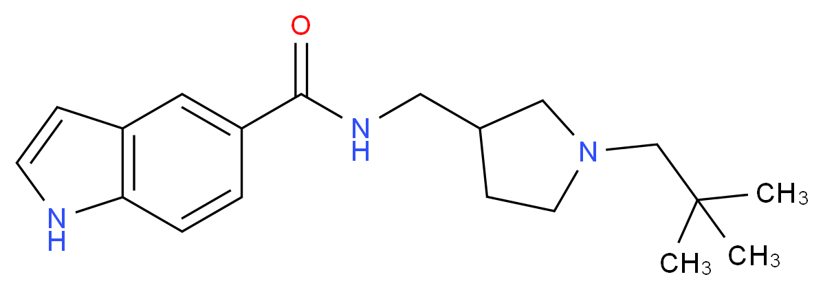 N-{[1-(2,2-dimethylpropyl)pyrrolidin-3-yl]methyl}-1H-indole-5-carboxamide_Molecular_structure_CAS_)