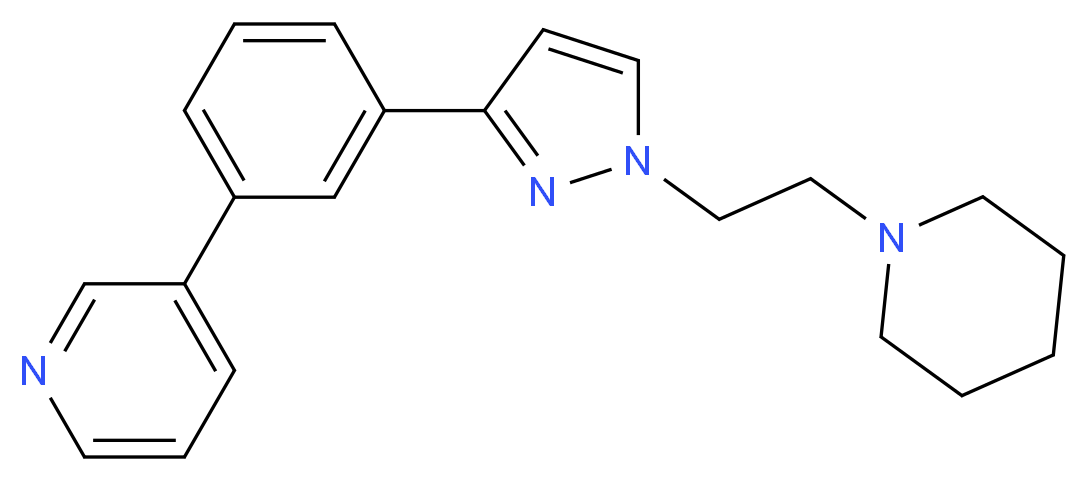 3-(3-{1-[2-(1-piperidinyl)ethyl]-1H-pyrazol-3-yl}phenyl)pyridine_Molecular_structure_CAS_)