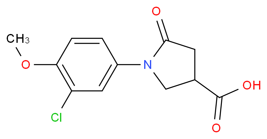 1-(3-Chloro-4-methoxyphenyl)-5-oxopyrrolidine-3-carboxylic acid_Molecular_structure_CAS_63674-98-6)