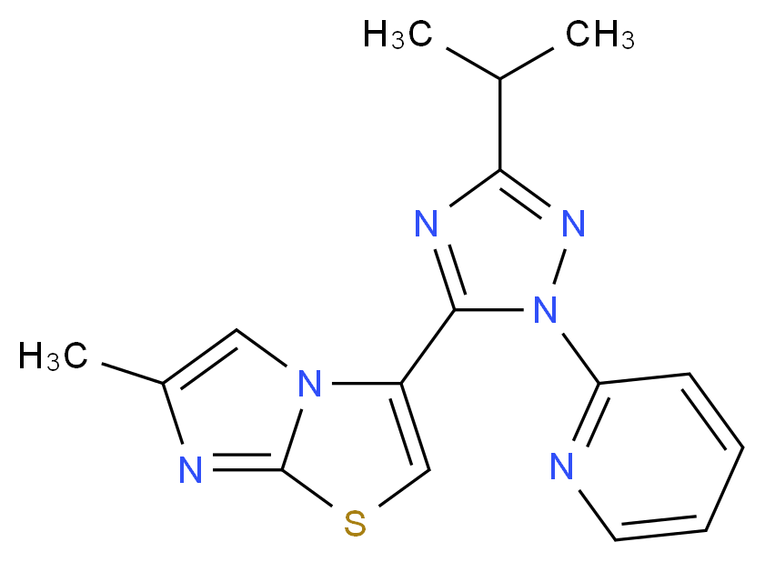 3-(3-isopropyl-1-pyridin-2-yl-1H-1,2,4-triazol-5-yl)-6-methylimidazo[2,1-b][1,3]thiazole_Molecular_structure_CAS_)