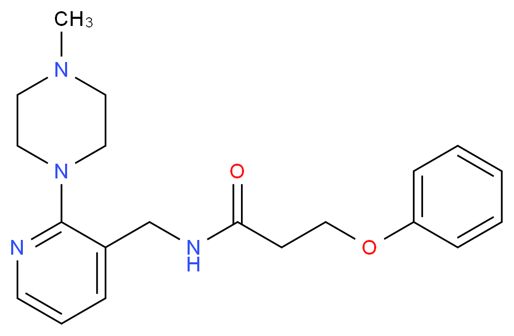 N-{[2-(4-methyl-1-piperazinyl)-3-pyridinyl]methyl}-3-phenoxypropanamide_Molecular_structure_CAS_)