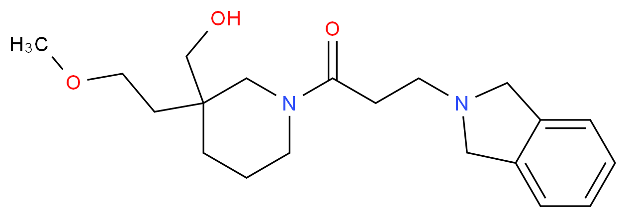 [1-[3-(1,3-dihydro-2H-isoindol-2-yl)propanoyl]-3-(2-methoxyethyl)-3-piperidinyl]methanol_Molecular_structure_CAS_)