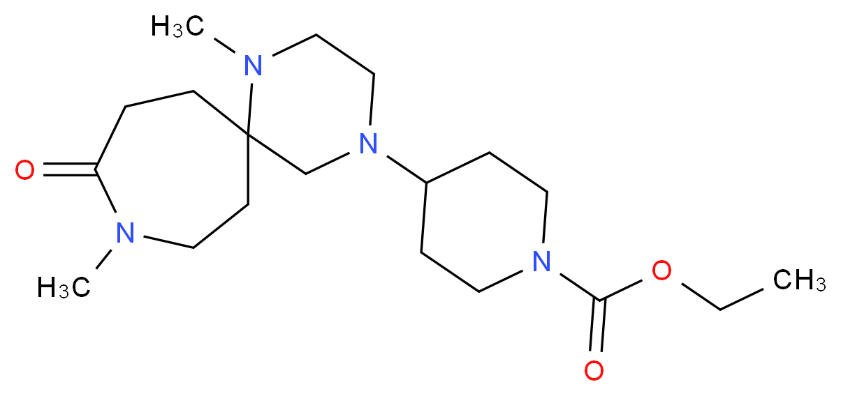 ethyl 4-(1,9-dimethyl-10-oxo-1,4,9-triazaspiro[5.6]dodec-4-yl)piperidine-1-carboxylate_Molecular_structure_CAS_)