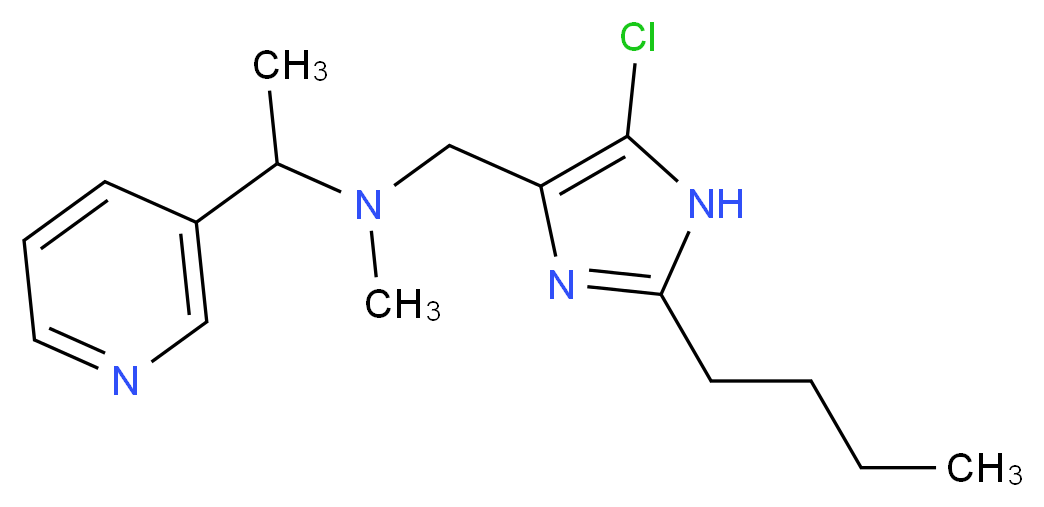 N-[(2-butyl-5-chloro-1H-imidazol-4-yl)methyl]-N-methyl-1-pyridin-3-ylethanamine_Molecular_structure_CAS_)