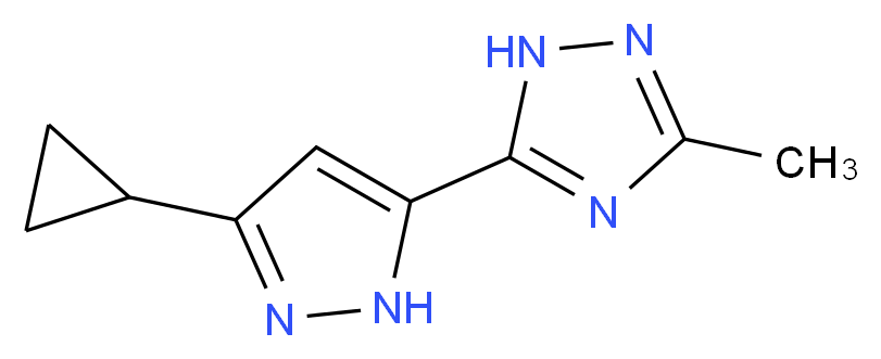 5-(3-cyclopropyl-1H-pyrazol-5-yl)-3-methyl-1H-1,2,4-triazole_Molecular_structure_CAS_)