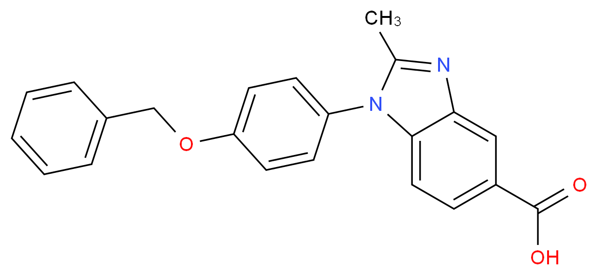 1-[4-(Benzyloxy)phenyl]-2-methyl-1H-benzimidazole-5-carboxylic acid_Molecular_structure_CAS_)