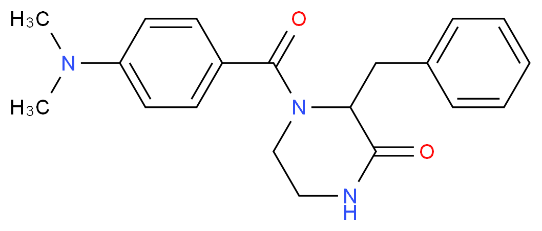 3-benzyl-4-[4-(dimethylamino)benzoyl]-2-piperazinone_Molecular_structure_CAS_)