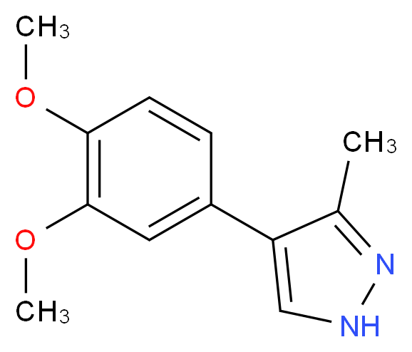 4-(3,4-Dimethoxyphenyl)-3-methyl-1H-pyrazole_Molecular_structure_CAS_)