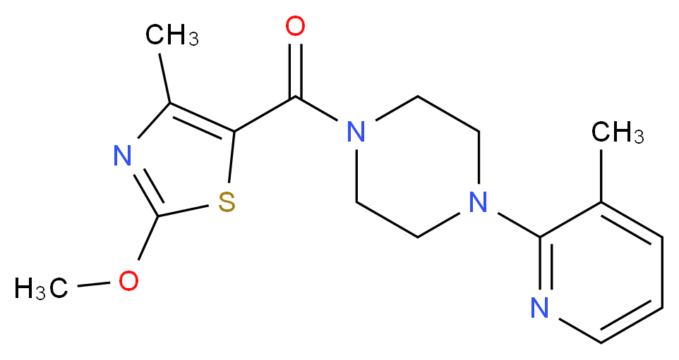 1-[(2-methoxy-4-methyl-1,3-thiazol-5-yl)carbonyl]-4-(3-methyl-2-pyridinyl)piperazine_Molecular_structure_CAS_)