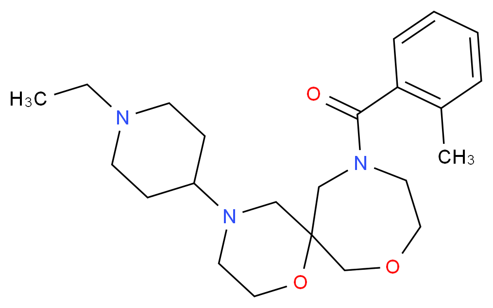 4-(1-ethyl-4-piperidinyl)-11-(2-methylbenzoyl)-1,8-dioxa-4,11-diazaspiro[5.6]dodecane_Molecular_structure_CAS_)