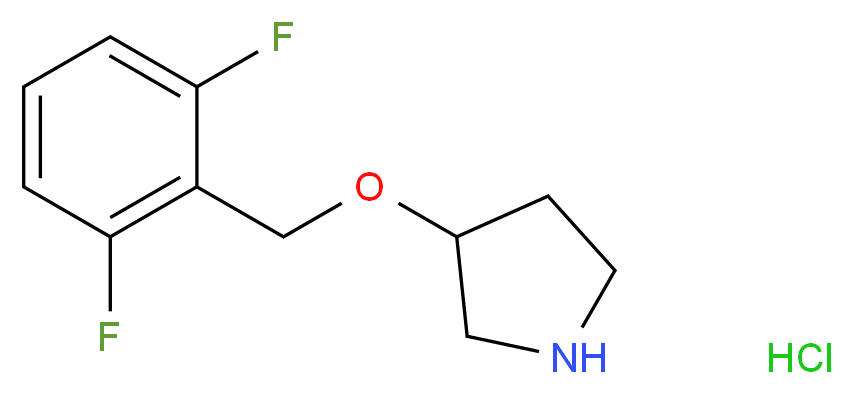 3-[(2,6-Difluorobenzyl)oxy]pyrrolidine hydrochloride_Molecular_structure_CAS_)