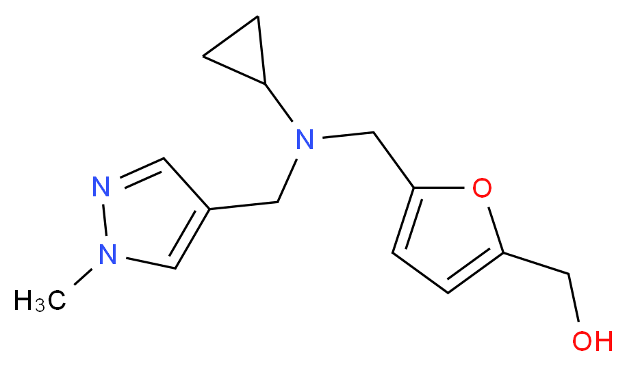 [5-({cyclopropyl[(1-methyl-1H-pyrazol-4-yl)methyl]amino}methyl)-2-furyl]methanol_Molecular_structure_CAS_)