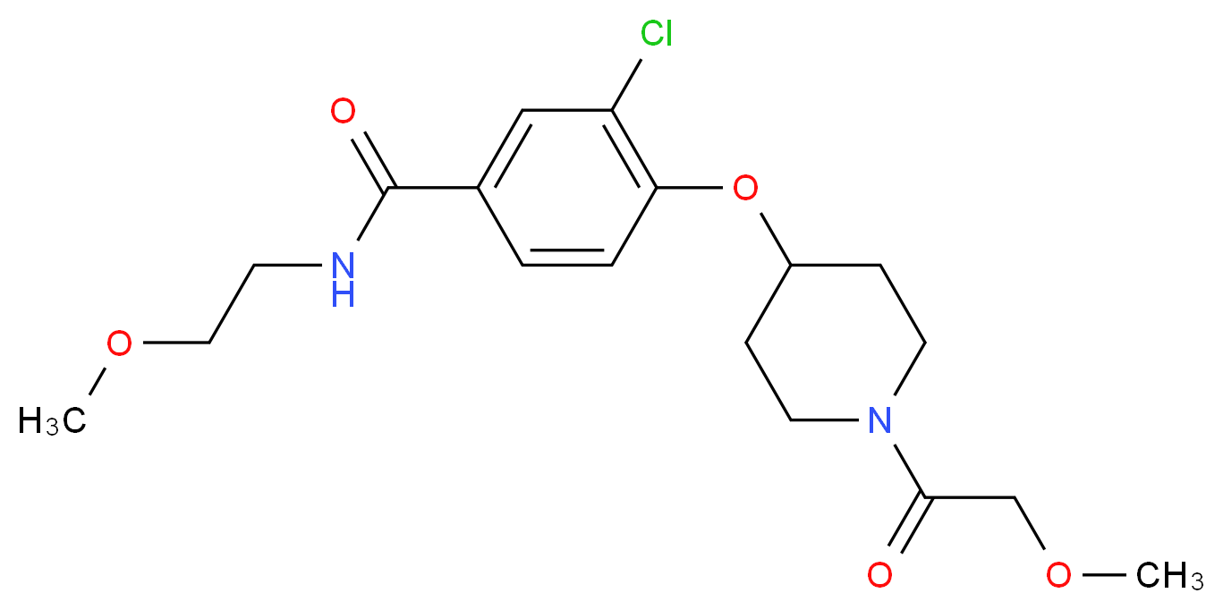 3-chloro-4-{[1-(methoxyacetyl)piperidin-4-yl]oxy}-N-(2-methoxyethyl)benzamide_Molecular_structure_CAS_)