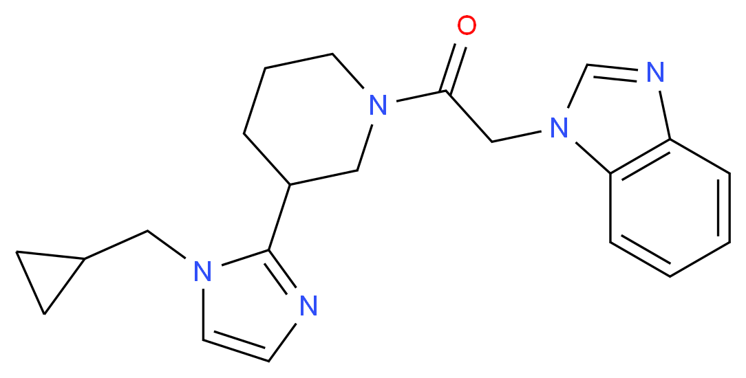 1-(2-{3-[1-(cyclopropylmethyl)-1H-imidazol-2-yl]-1-piperidinyl}-2-oxoethyl)-1H-benzimidazole_Molecular_structure_CAS_)