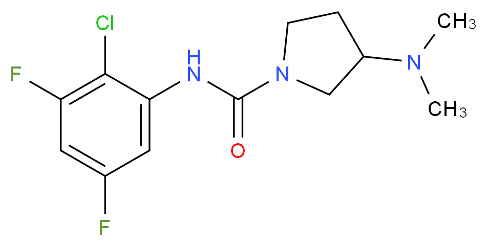 N-(2-chloro-3,5-difluorophenyl)-3-(dimethylamino)pyrrolidine-1-carboxamide_Molecular_structure_CAS_)