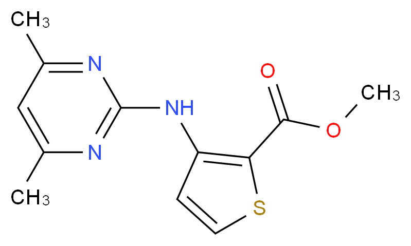 Methyl 3-[(4,6-dimethylpyrimidin-2-yl)amino]-thiophene-2-carboxylate_Molecular_structure_CAS_388565-75-1)