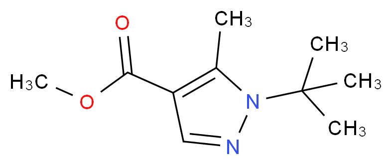 Methyl 1-(tert-butyl)-5-methyl-1H-pyrazole-4-carboxylate_Molecular_structure_CAS_)