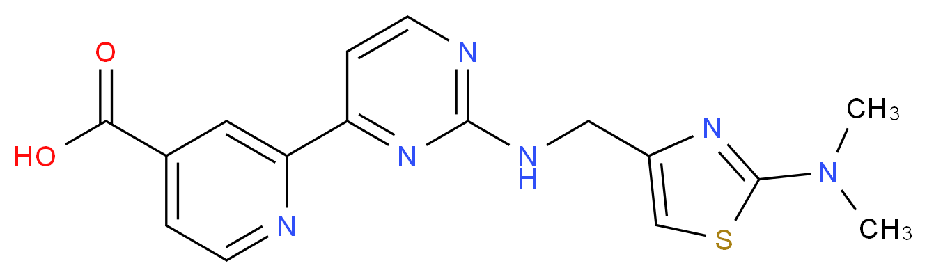 2-[2-({[2-(dimethylamino)-1,3-thiazol-4-yl]methyl}amino)pyrimidin-4-yl]isonicotinic acid_Molecular_structure_CAS_)