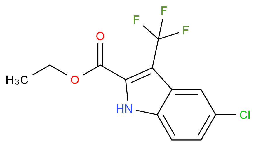 Ethyl 5-chloro-3-(trifluoromethyl)-1H-indole-2-carboxylate_Molecular_structure_CAS_)