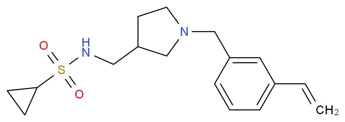 N-{[1-(3-vinylbenzyl)pyrrolidin-3-yl]methyl}cyclopropanesulfonamide_Molecular_structure_CAS_)