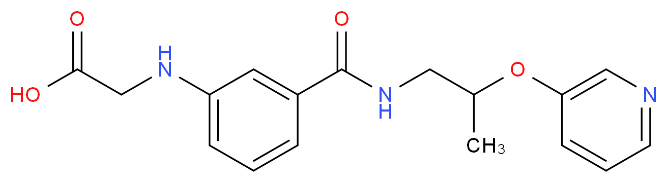 {[3-({[2-(pyridin-3-yloxy)propyl]amino}carbonyl)phenyl]amino}acetic acid_Molecular_structure_CAS_)