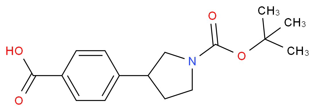 4-(1-(tert-butoxycarbonyl)pyrrolidin-3-yl)benzoic acid_Molecular_structure_CAS_)