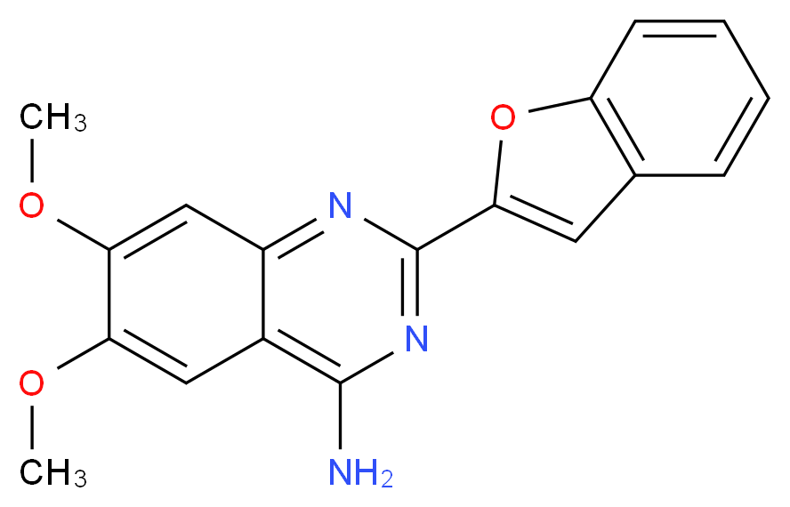 2-(1-benzofuran-2-yl)-6,7-dimethoxyquinazolin-4-amine_Molecular_structure_CAS_)
