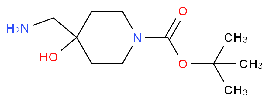 tert-Butyl 4-(aminomethyl)-4-hydroxytetrahydro-1(2H)-pyridinecarboxylate_Molecular_structure_CAS_392331-66-7)