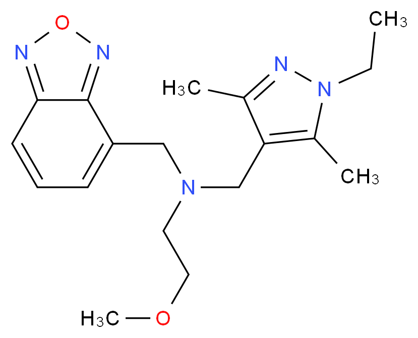 (2,1,3-benzoxadiazol-4-ylmethyl)[(1-ethyl-3,5-dimethyl-1H-pyrazol-4-yl)methyl](2-methoxyethyl)amine_Molecular_structure_CAS_)