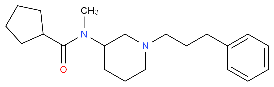 N-methyl-N-[1-(3-phenylpropyl)-3-piperidinyl]cyclopentanecarboxamide_Molecular_structure_CAS_)
