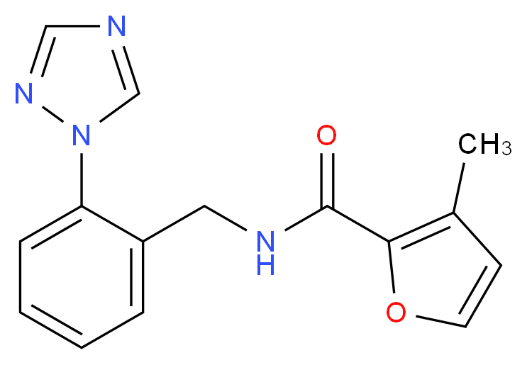 3-methyl-N-[2-(1H-1,2,4-triazol-1-yl)benzyl]-2-furamide_Molecular_structure_CAS_)