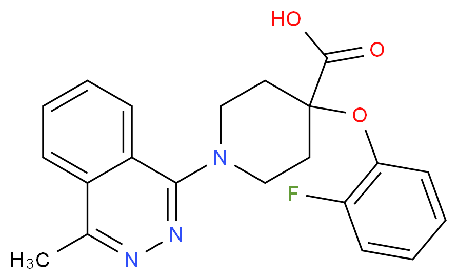 4-(2-fluorophenoxy)-1-(4-methylphthalazin-1-yl)piperidine-4-carboxylic acid_Molecular_structure_CAS_)