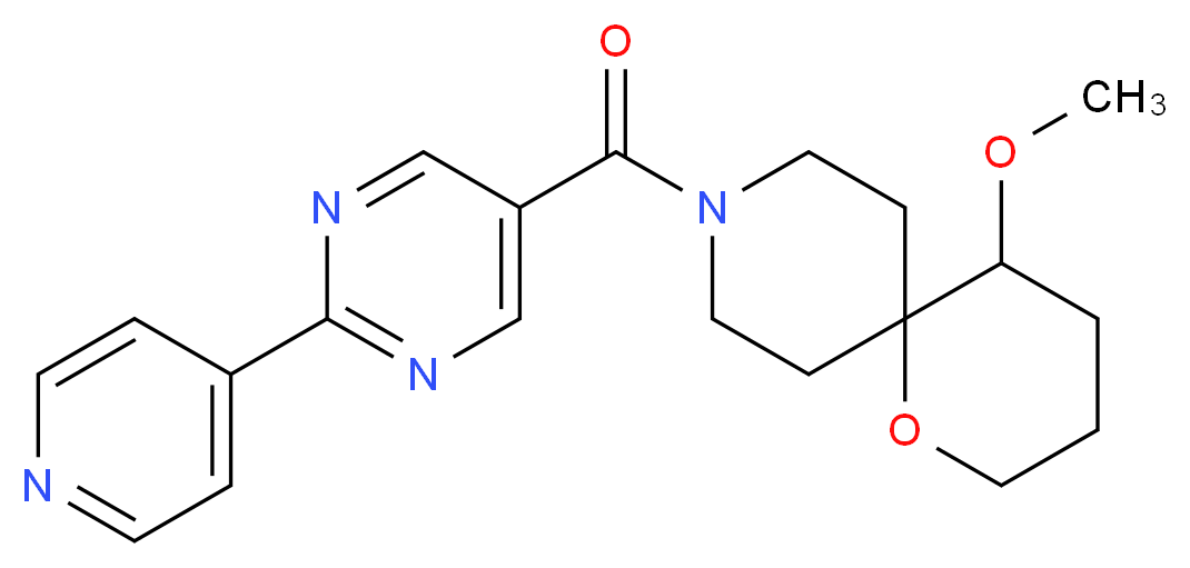 5-methoxy-9-[(2-pyridin-4-ylpyrimidin-5-yl)carbonyl]-1-oxa-9-azaspiro[5.5]undecane_Molecular_structure_CAS_)