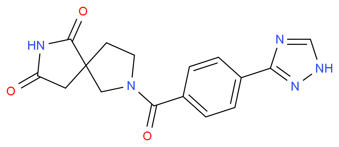 7-[4-(1H-1,2,4-triazol-3-yl)benzoyl]-2,7-diazaspiro[4.4]nonane-1,3-dione_Molecular_structure_CAS_)