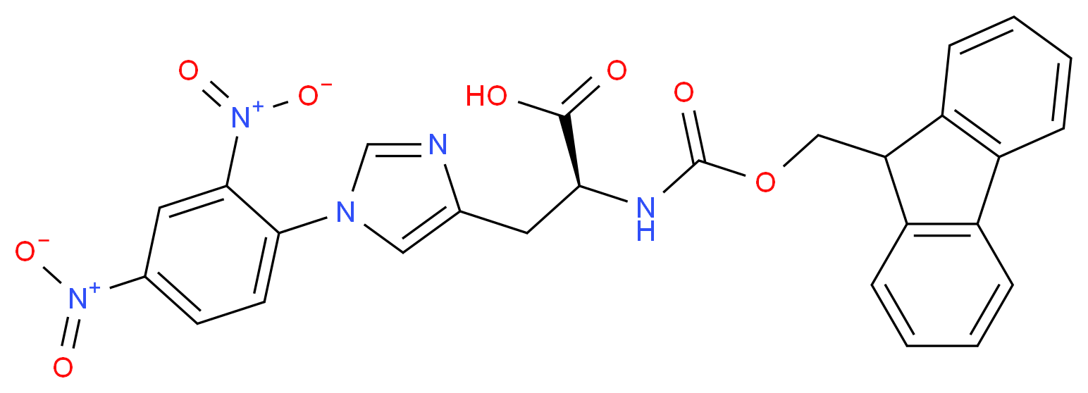 (2S)-3-[1-(2,4-dinitrophenyl)-1H-imidazol-4-yl]-2-{[(9H-fluoren-9-ylmethoxy)carbonyl]amino}propanoic acid_Molecular_structure_CAS_83999-94-4)