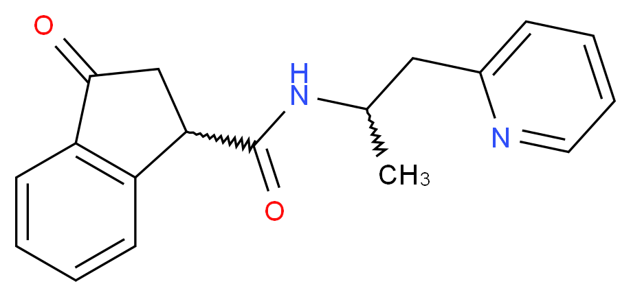 N-[1-methyl-2-(2-pyridinyl)ethyl]-3-oxo-1-indanecarboxamide_Molecular_structure_CAS_)