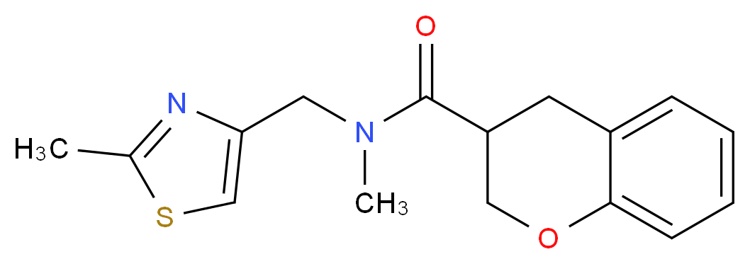 N-methyl-N-[(2-methyl-1,3-thiazol-4-yl)methyl]chromane-3-carboxamide_Molecular_structure_CAS_)