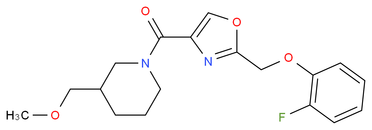 1-({2-[(2-fluorophenoxy)methyl]-1,3-oxazol-4-yl}carbonyl)-3-(methoxymethyl)piperidine_Molecular_structure_CAS_)