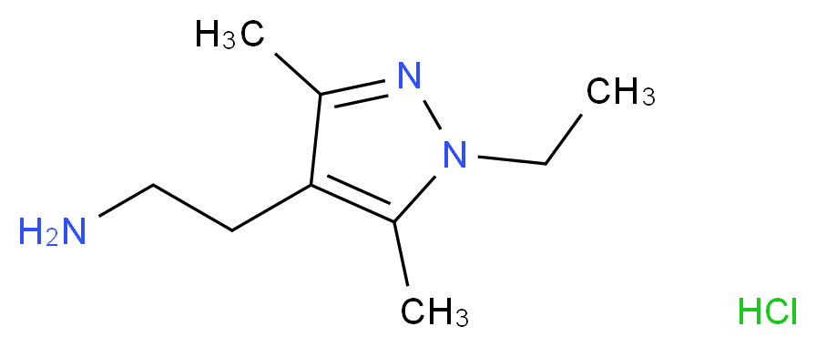 2-(1-ethyl-3,5-dimethyl-1H-pyrazol-4-yl)ethan-1-amine hydrochloride_Molecular_structure_CAS_)