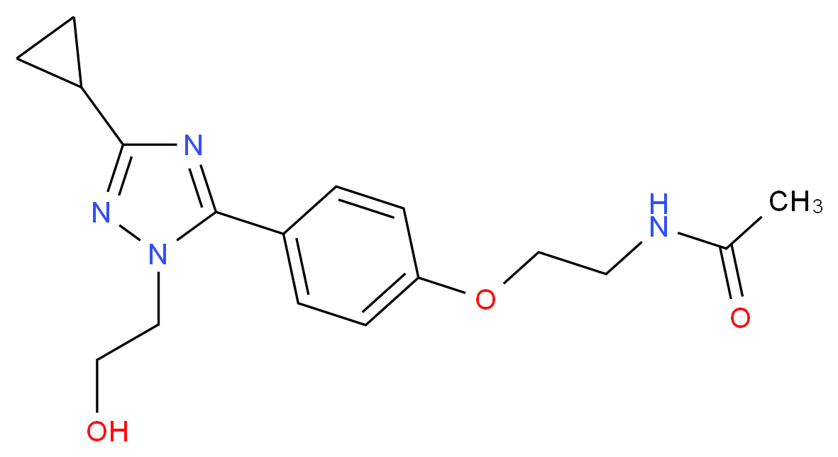 N-(2-{4-[3-cyclopropyl-1-(2-hydroxyethyl)-1H-1,2,4-triazol-5-yl]phenoxy}ethyl)acetamide_Molecular_structure_CAS_)