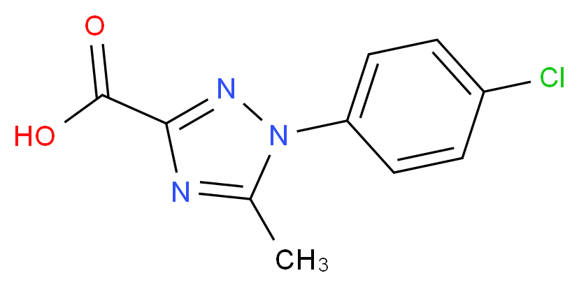 1-(4-Chlorophenyl)-5-methyl-1H-1,2,4-triazole-3-carboxylic acid_Molecular_structure_CAS_)