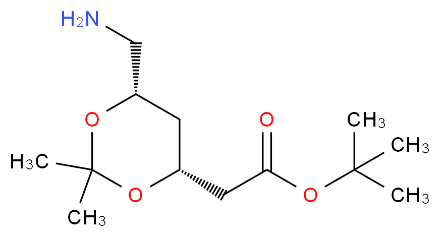 (4R-cis)-6-Aminomethyl-2,2-dimethyl-1,3-dioxane-4-acetic Acid tert-Butyl Ester_Molecular_structure_CAS_853881-01-3)