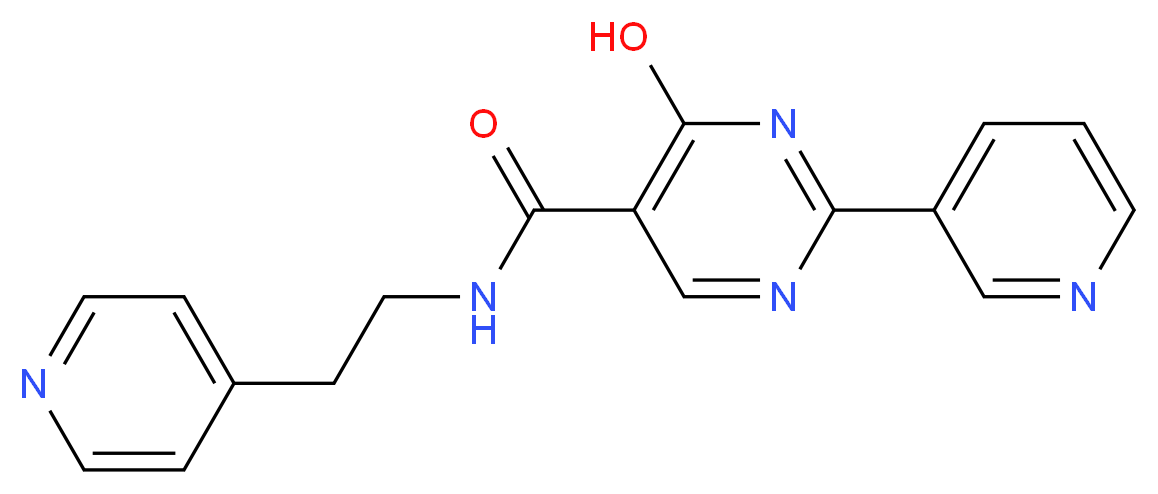 4-hydroxy-2-pyridin-3-yl-N-(2-pyridin-4-ylethyl)pyrimidine-5-carboxamide_Molecular_structure_CAS_)