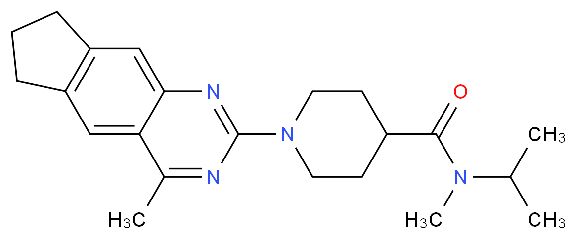 N-isopropyl-N-methyl-1-(4-methyl-7,8-dihydro-6H-cyclopenta[g]quinazolin-2-yl)-4-piperidinecarboxamide_Molecular_structure_CAS_)
