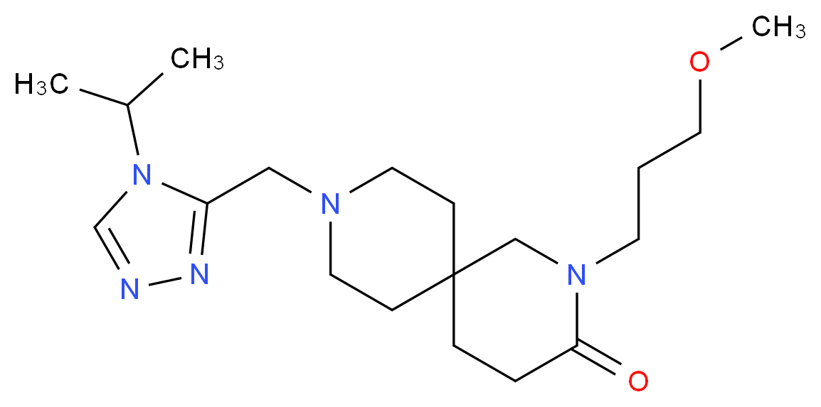 9-[(4-isopropyl-4H-1,2,4-triazol-3-yl)methyl]-2-(3-methoxypropyl)-2,9-diazaspiro[5.5]undecan-3-one_Molecular_structure_CAS_)