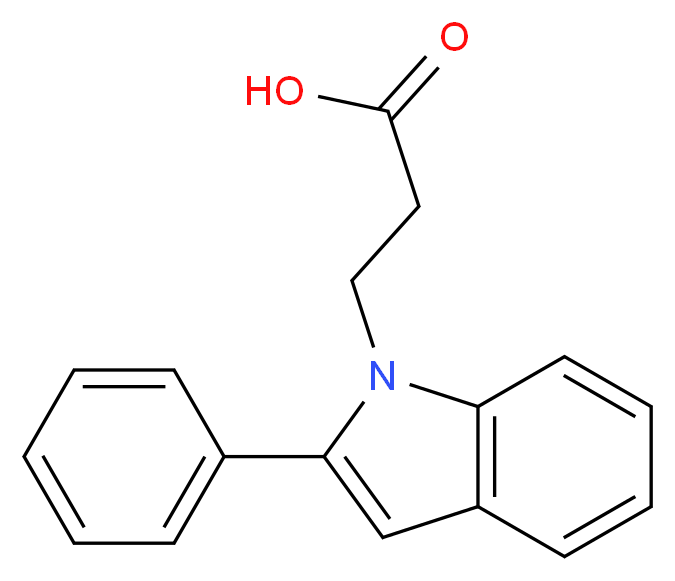 3-(2-phenyl-1H-indol-1-yl)propanoic acid_Molecular_structure_CAS_)