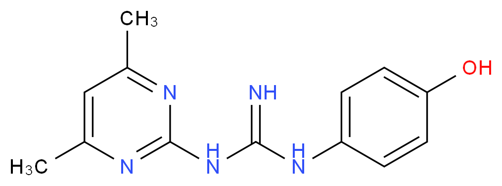 N-(4,6-Dimethylpyrimidin-2-yl)-N'-(4-hydroxyphenyl)guanidine_Molecular_structure_CAS_)