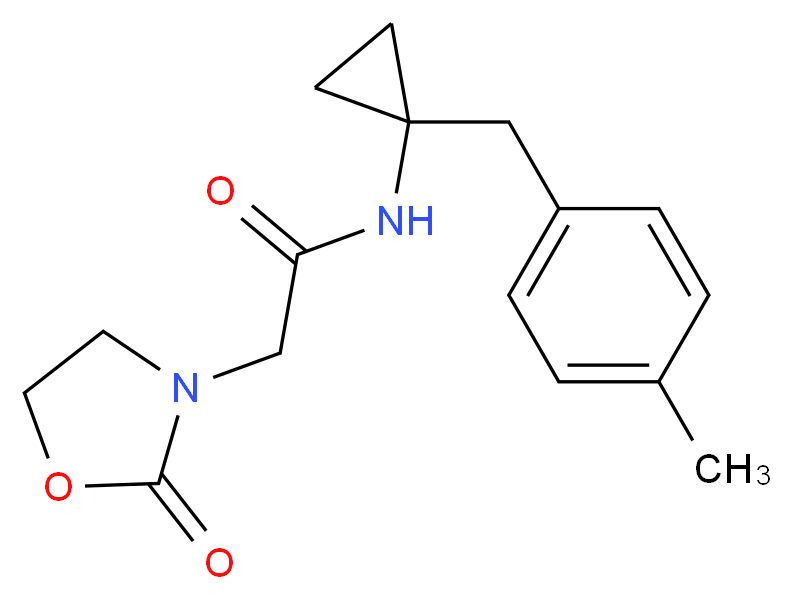 N-[1-(4-methylbenzyl)cyclopropyl]-2-(2-oxo-1,3-oxazolidin-3-yl)acetamide_Molecular_structure_CAS_)